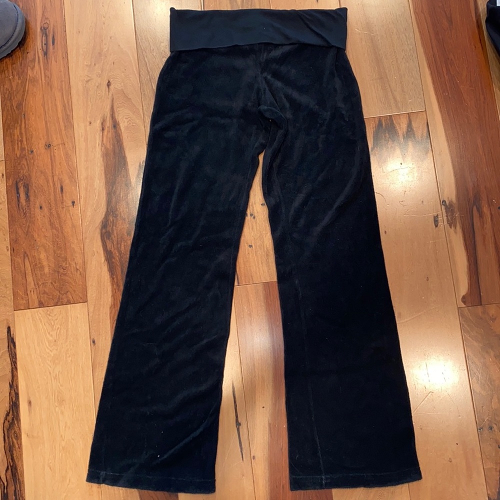 LUCY TERRYCLOTH YOGA PANTS BLACK GIRLS XL LIKE NEW